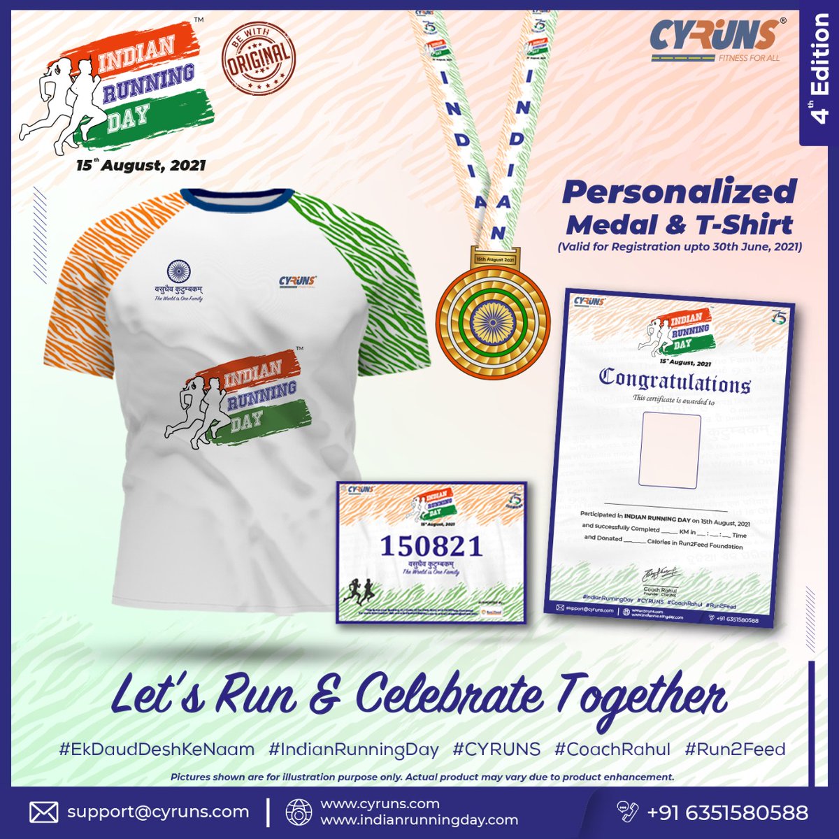 CYRUNS1's tweet photo. #EkDaudDeshKeNaam

#IndianRunningDay on 15th August 2021

Join https://t.co/KM23VNmczg or https://t.co/hPb3h32BFl https://t.co/widqbMWBfk