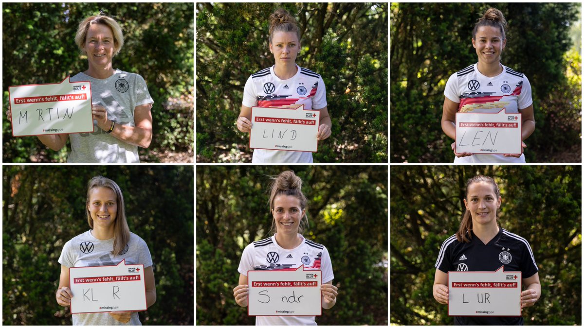 🔴   _hne _lut ist Schluss mit lustig!  🔴

Erst wenn's fehlt, fällt's auf. Leben retten - Blut spenden!
💉 dfb.social/21_blut_spenden

WIR #IMTEAM 🇩🇪 #MissingType #Blutspendetag