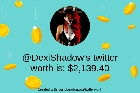 My Twitter worth is: $2,139.40  Find yours with https://t.co/4b1lAxO4SI  ⠀ https://t.co/7ThegmgVw1<a href="/tag/video"class="tags"><span>#video</span></a><a href="/tag/furries"class="tags"><span>#furries</span></a><a href="/tag/furry"class="tags"><span>#furry</span></a><a href="/tag/unknown"class="tags"><span>#unknown</span></a><a href="/tag/nsfw"class="tags"><span>#nsfw</span></a>