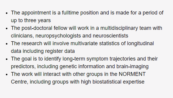 SFFNORMENT's tweet photo. Interested in studying treatment response, course and outcome of schizophrenia and bipolar disorder? We have a three-year postdoc position available. Deadline June 29. Please RT! @i_s_melle @UniOslo_MED @Oslounivsykehus 
https://t.co/8nFy80gNNd https://t.co/V0NqNvFOGK