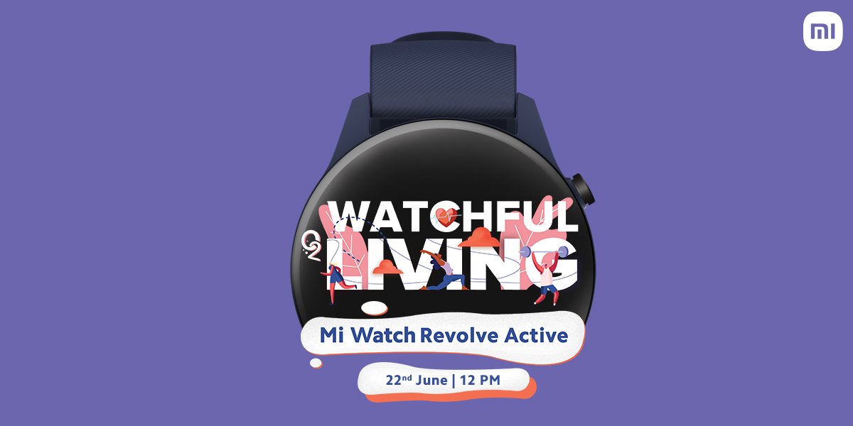 TechTalksByAmit's tweet photo. Mi Watch Revolve Active is launching in India on 22nd June.😍 https://t.co/AhoGwkwW3G