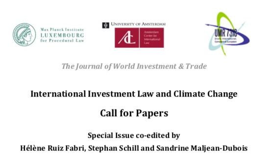 MPI_Luxembourg's tweet photo. #call4papers: Last 2 days to send your abstract on the interactions between international #investment law and #climatechange for the special issue of the #JWIT co-ed. by @LN_Ruiz, Stephan Shill & @MaljeanDubois:
https://t.co/JtFllGB4aw…
@MPI_Luxembourg @ejiltalk @maxplancklaw https://t.co/cjvju69woo