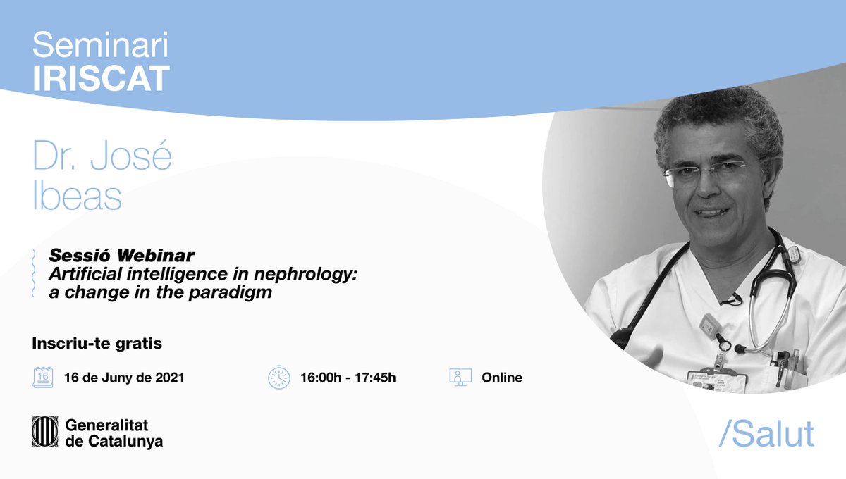 vallhebron's tweet photo. El miércoles, en el #WebinarsIRISCAT, el Dr. @JoseIbeas1, jefe de investigación de Nefrología Clínica y Computacional del @parctauli @I3ptT, presentará "Inteligencia artificial en nefrología: un cambio de paradigma".
🗓️ 16 junio - 16h
🔗 Regístrate!: https://t.co/lSHQDHrJ1w https://t.co/fIKvfocEkn