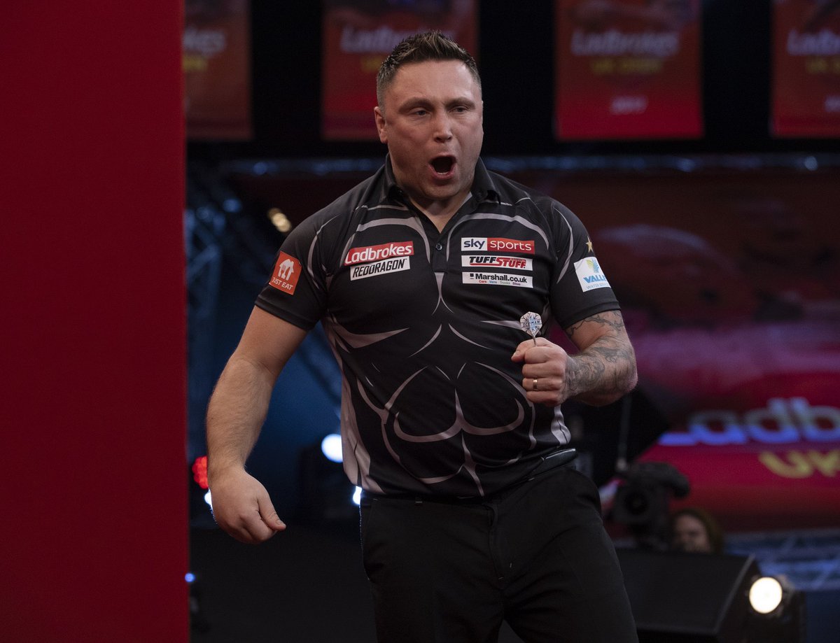 So pleased that our man is back in action today 🎯💜. Good luck <a href="/Gezzyprice/">Gerwyn Price</a>