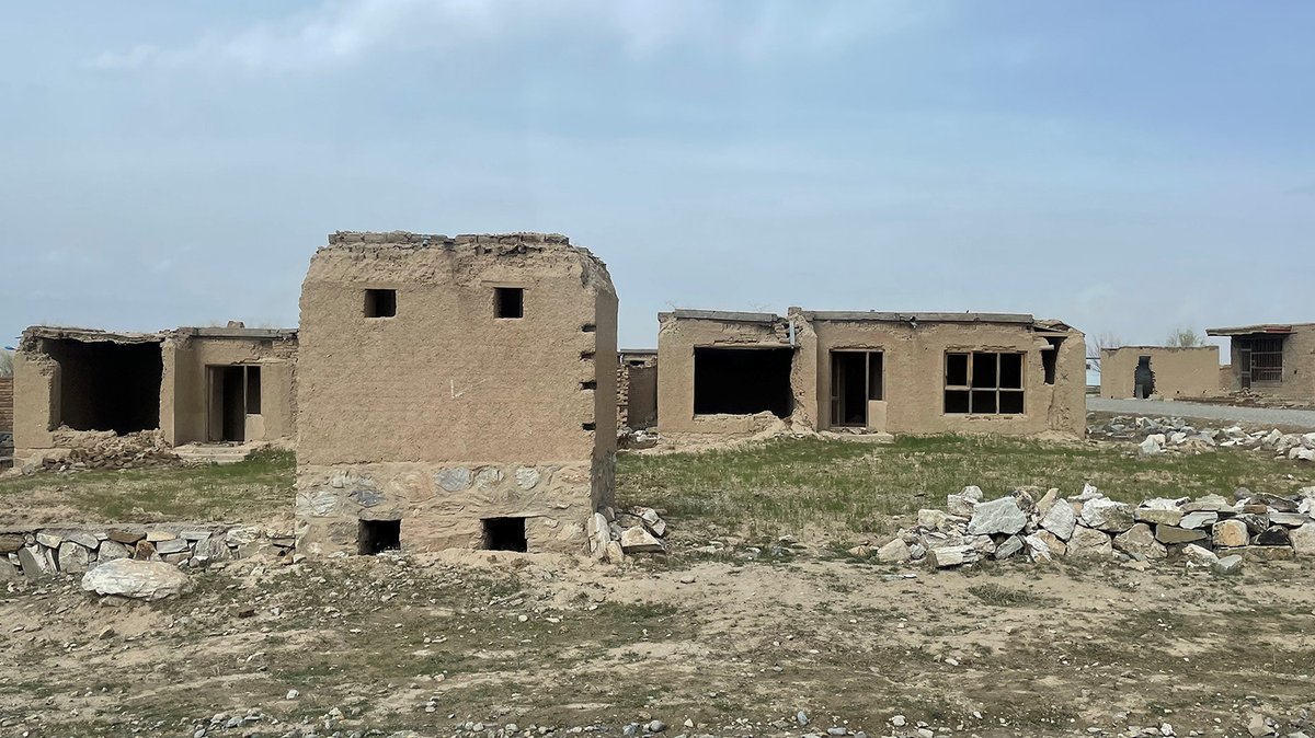 Abandoned houses in Barikab internally displaced persons settlement, Afghanistan.