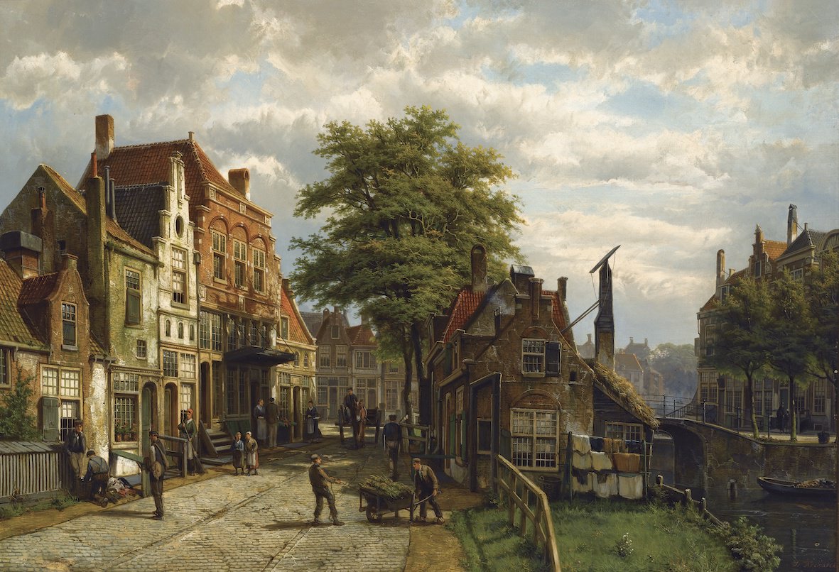 JohnConstableRA's tweet photo. Good Day!
Figures in a Dutch town on a Sunny Day by Willem Koekkoek (1839 - 1895) 
Oil on Canvas 
(Private Collection) https://t.co/GEYa0pQzJn
