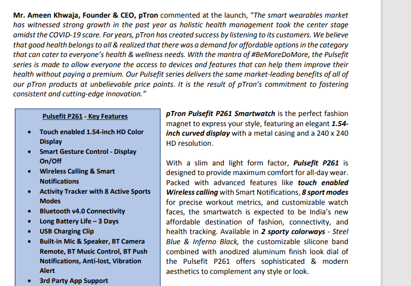 ArindamPramnk's tweet photo. This company is just at a market cap of 146 crore and has huge potential according to me if the management can guide us with innovative products and increase margin year after year
Launching new smartwear at affordable price to track health problems @InvestorAyush
#palredtech https://t.co/lEZUrlxliB