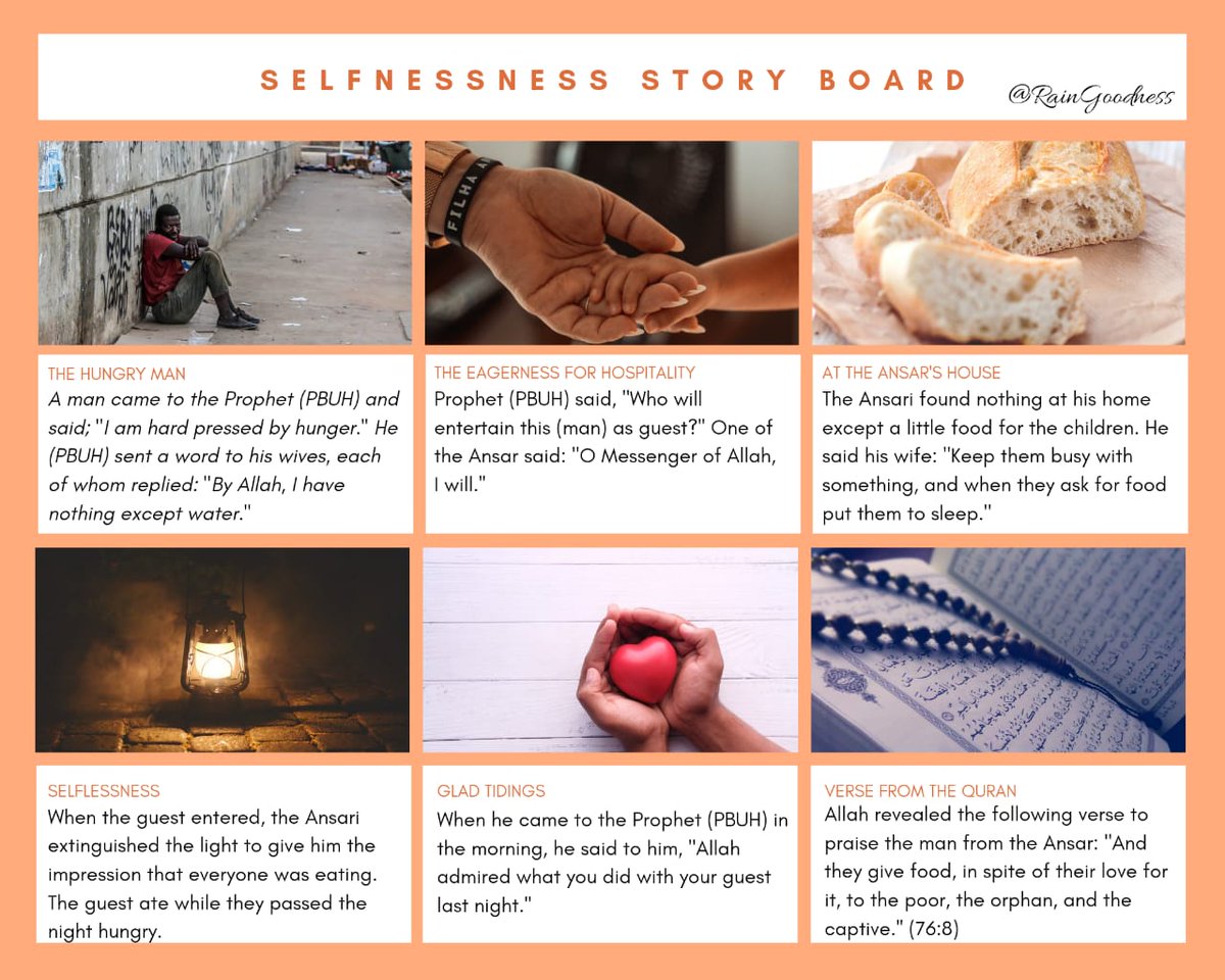 RainGoodness's tweet photo. #storyboard
A story on SELFLESSNESS which depicts how people managed to help a poor man while they themselves found nothing to eat. 
#mondaythoughts https://t.co/AKANksbiLq