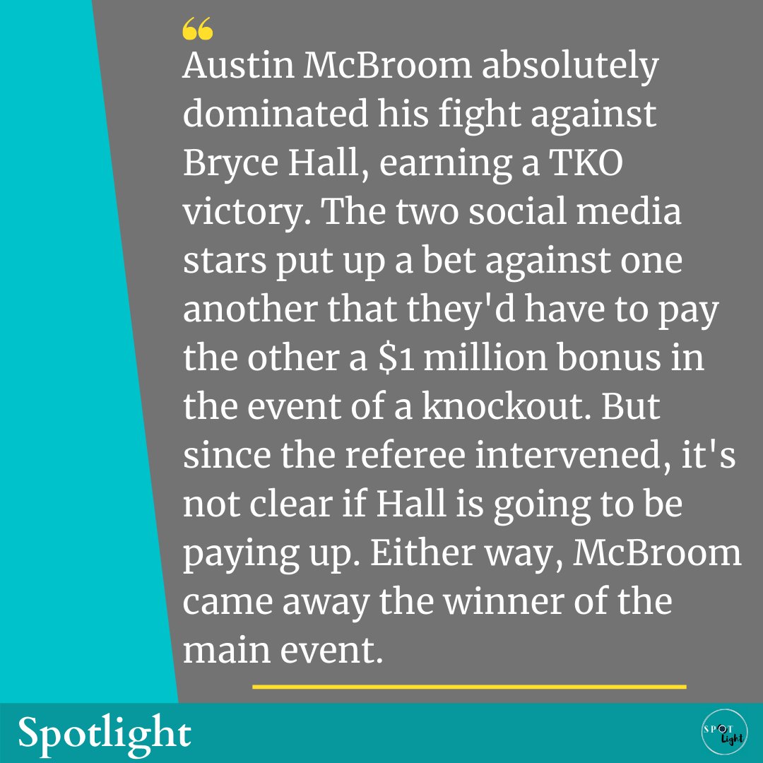 WeeklySpotlight's tweet image. Youtube vs. Tik Tok fight result: Austin McBroom TKO&apos;s Bryce and AnEsonGib gets robbed.