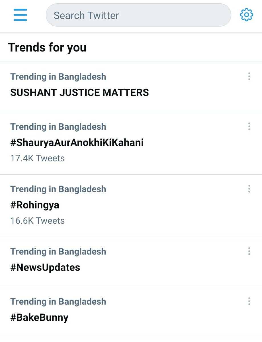 nearsky68's tweet photo. SUSHANT JUSTICE MATTERS 
Trending no 1 in Bangladesh 
Can i get 100 RTs for this to keep the trending? https://t.co/RvQfEbncUW