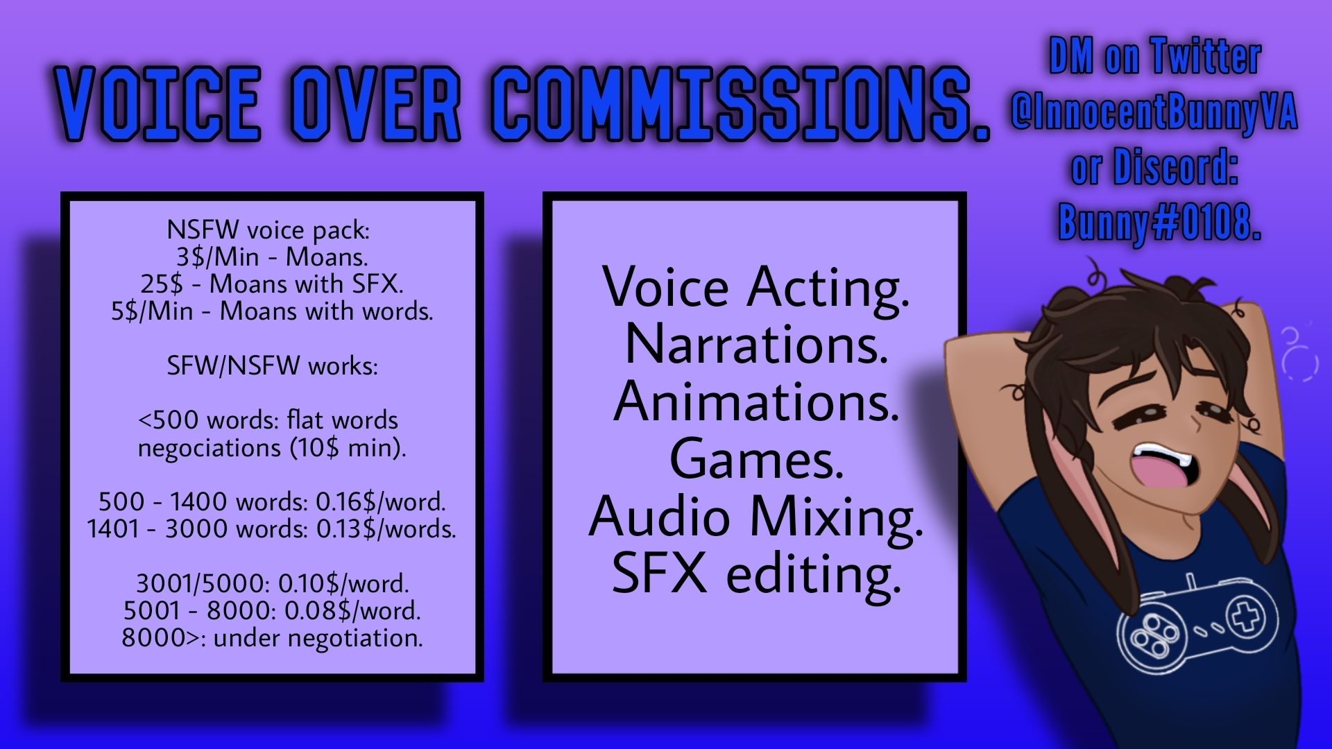 Unorthodox Rabbit Comissions OPEN on Twitter "Need an hand? Bunny