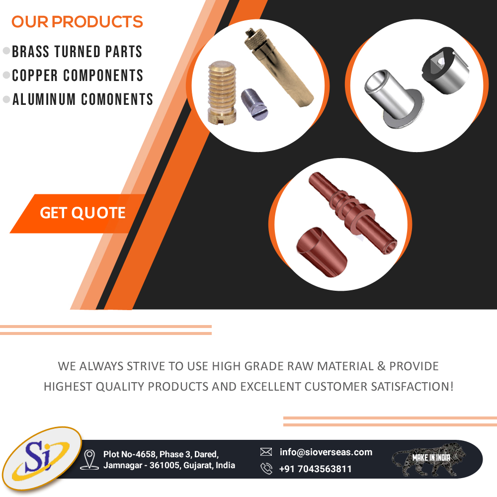 We always strive to use high-grade raw material & provide the highest quality products and excellent customer satisfaction!

Visit us
sioverseas.com

#BrassInserts #CopperComponents #BrassTurnedParts #AluminumComponents #BrassInsertsManufacturer #SonagraIndustries #India
