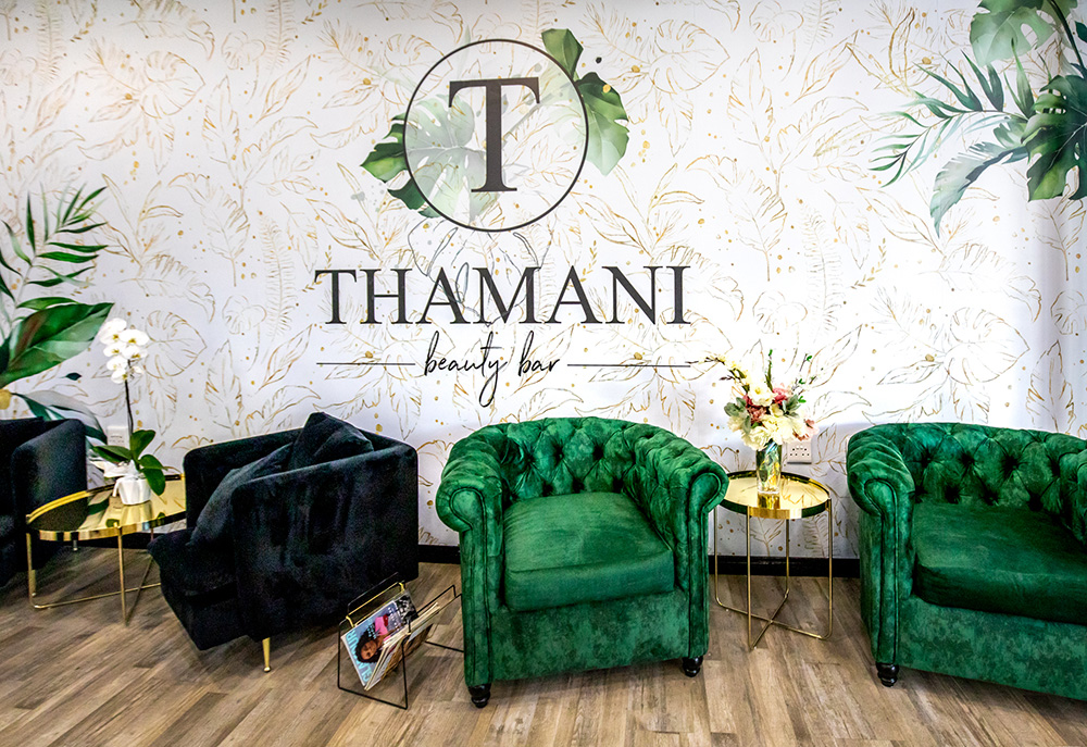 We are brand story tellers - our latest branding project, interior design and installation for Thamani Beauty Bar in <a href="/TheGroveMall/">The Grove Mall</a> with our creative director <a href="/darrellfraser/">Darrell Fraser</a> 
#branding #agency #design #interiordesign #beauty #GraphicDesign #website #socialmedia #marketing #logo