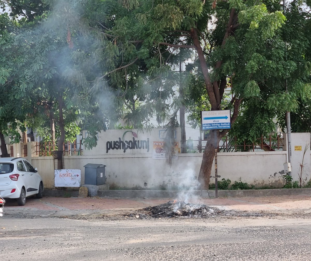 3 day of people burning garbage in my area #stopgarbageburning 
@CPCB_OFFICIAL @GPCB_HO