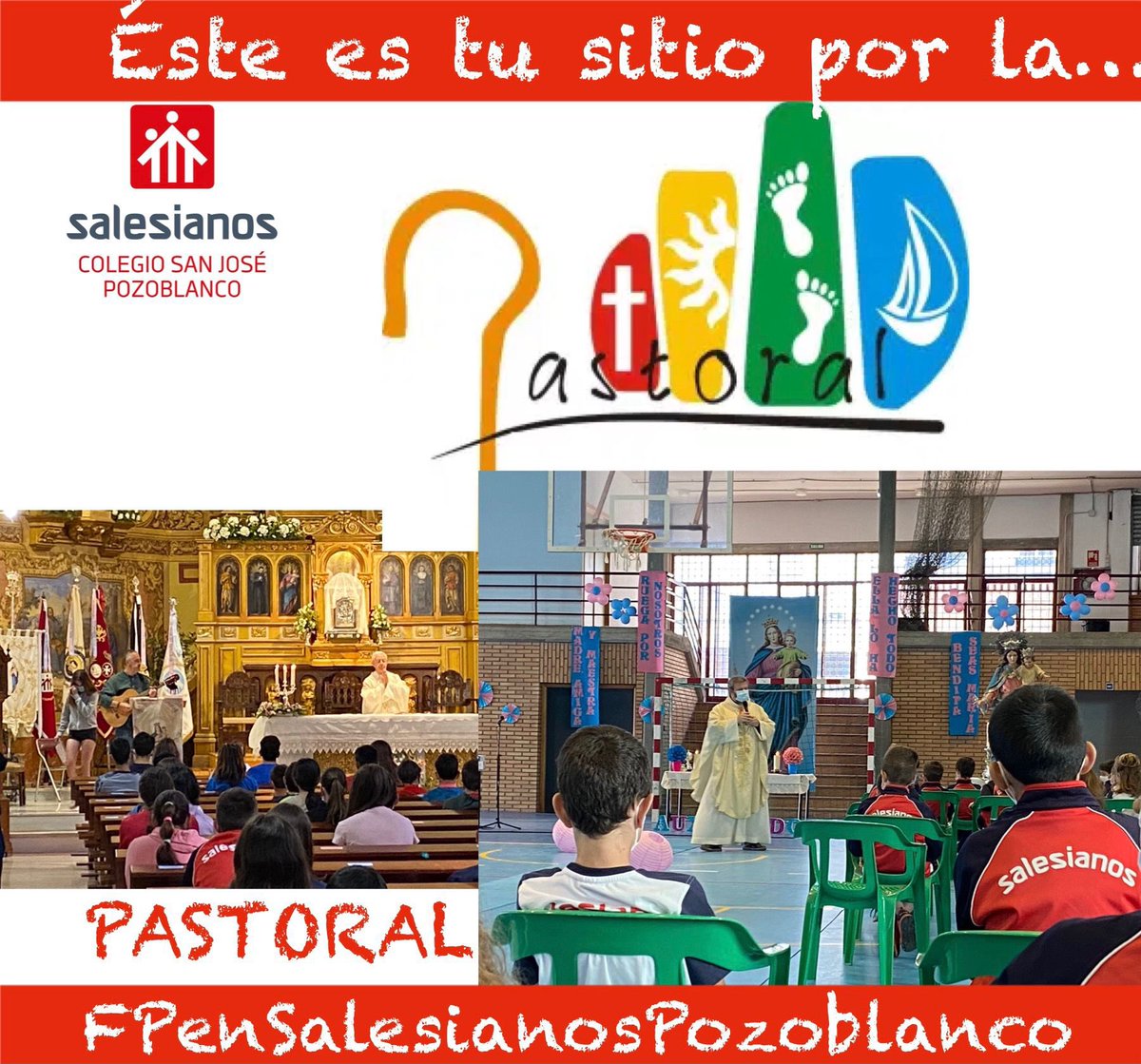 RAZÓN5: la acción pastoral como manera de vivir y enseñar a vivir a nuestros jóvenes.Con el estilo de D. Bosco, acompañamos a los jóvenes para que sean «buenos cristianos y honrados ciudadanos»
¡Ven a la FP de Salesianos ¡Te esperamos! #Ésteestusitio #Creciendojuntos #SomosUno