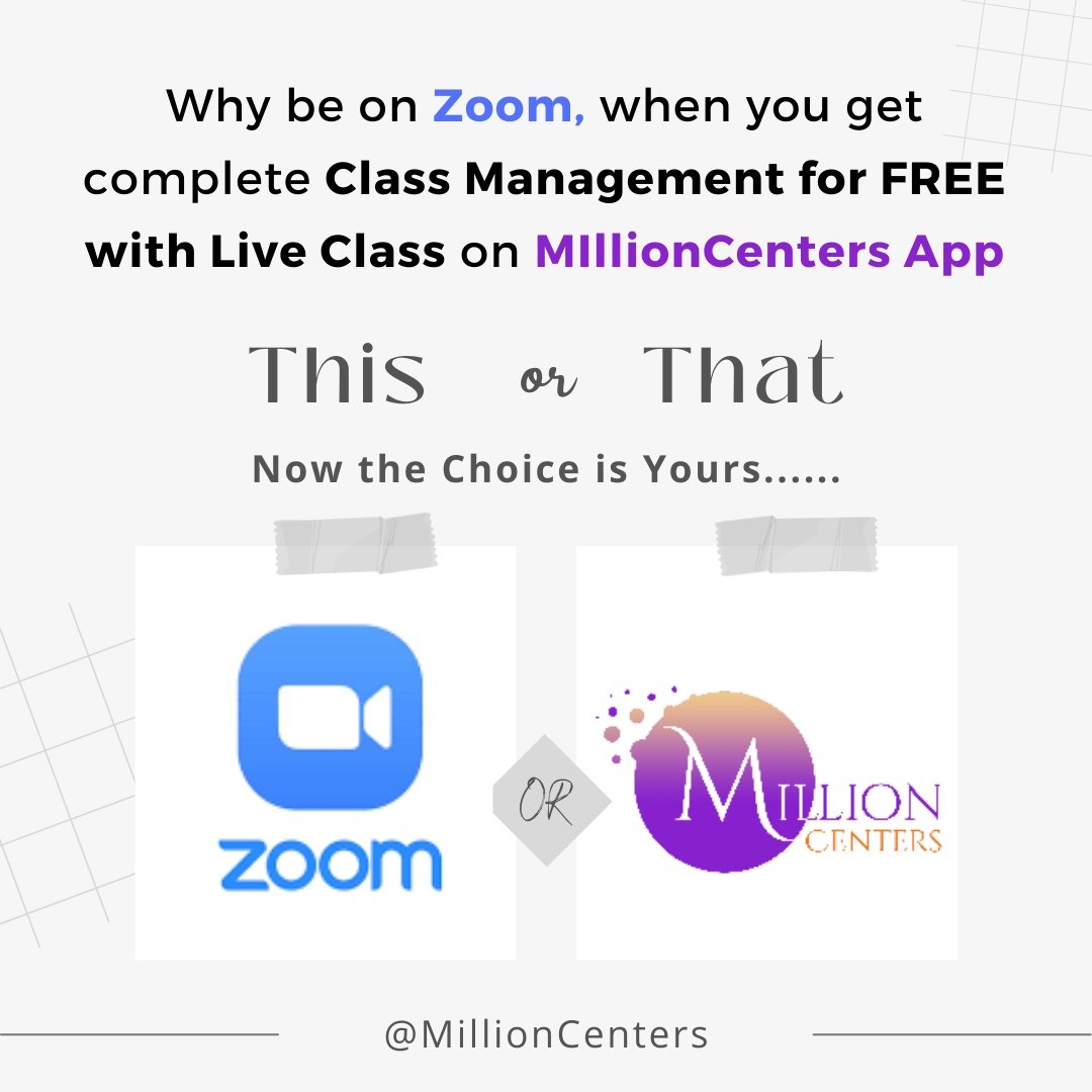 millioncenters's tweet image. Cost-effective as well as easy to handle. Think about it again.

Download the MillionCenters App
play.google.com/store/apps/det…

#OnlineTeachingApp #Teaching #Tutors #ZoomVSMillionCenters #MillionCenters #NeverStopTeaching