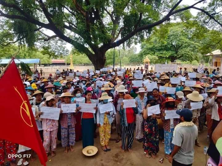 b3rry_y's tweet photo. People from Yinmarpin and Sarlingyi show their strong will for Justice and Democracy in every days tireslessly.
#WhatsHappeningInMyanmar 
#June14Coup #EndSexualViolence https://t.co/56srPA4D95