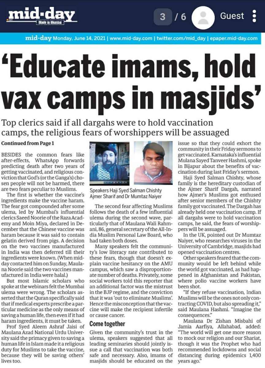 Educate imams, hold vax camps in masjids

#indianmuslimsforprogressandreforms  #imam #masjid  #masjidnabawi #masjidilharam #masjidaqsa #camps #VaccinationEducation