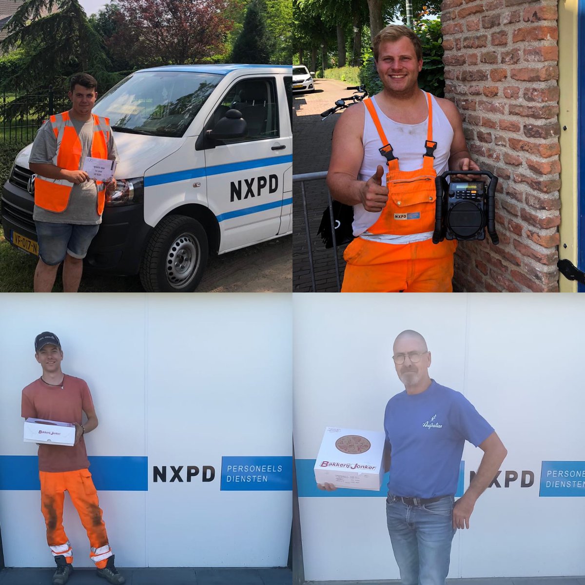 Bryan Wiekens &amp; Jordy Mensink mochten hun jubilea vieren, van hart gefeliciteerd! 

Bryan Boschman &amp; Paul Rikkerink zijn geslaagd voor het VCA diploma, klasse mannen!  

#NXPD #Jubilea #VCA #cursus #Werken #Bouw #Infra #Techniek #Industrie