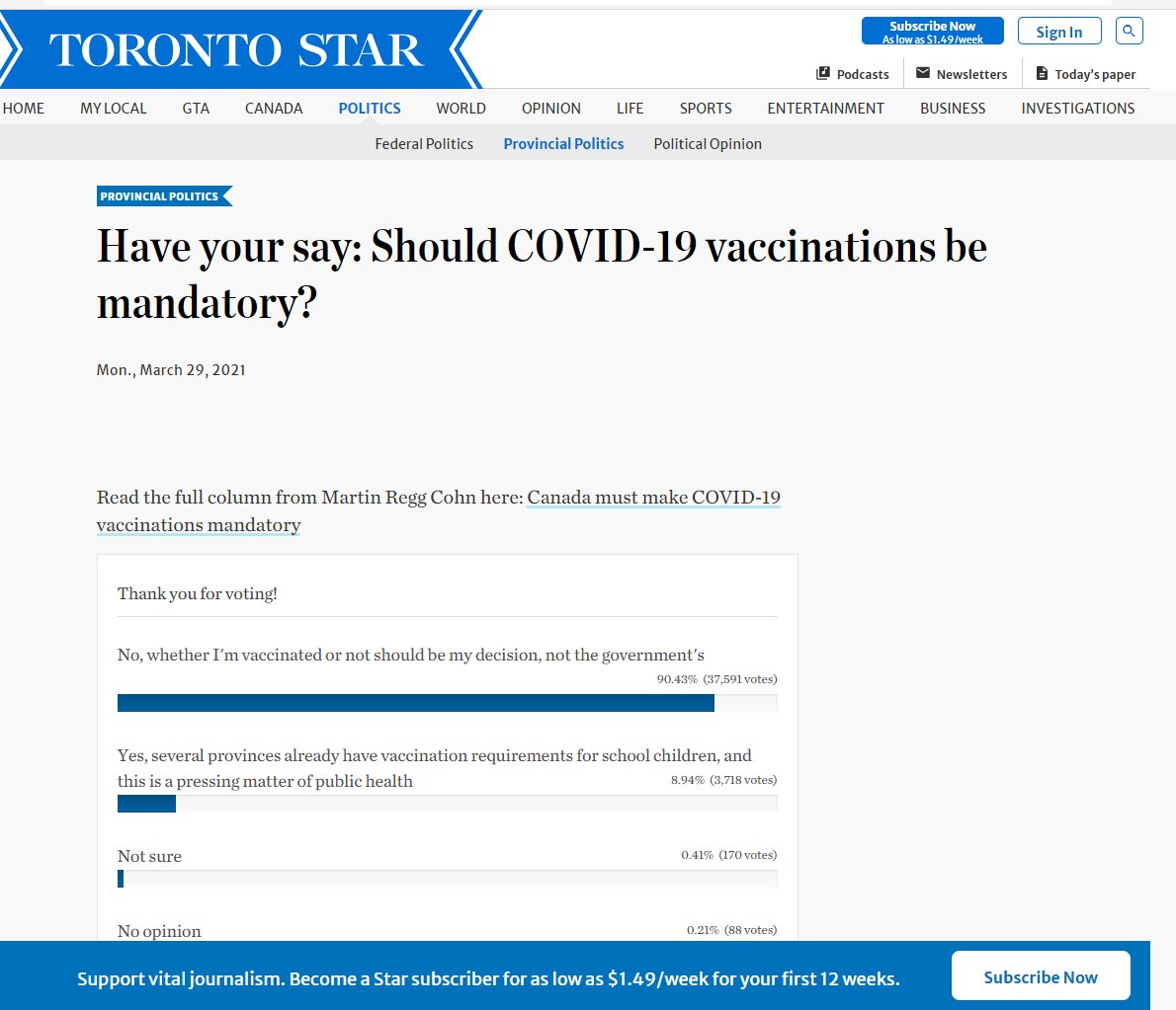 MandysTake's tweet image. Tell me we're not the majority.. please I beg of you. 

#QuestionTheNarrative propaganda is alive and well #liberal #onpoli #cdnpoli 
#QuestionEverything