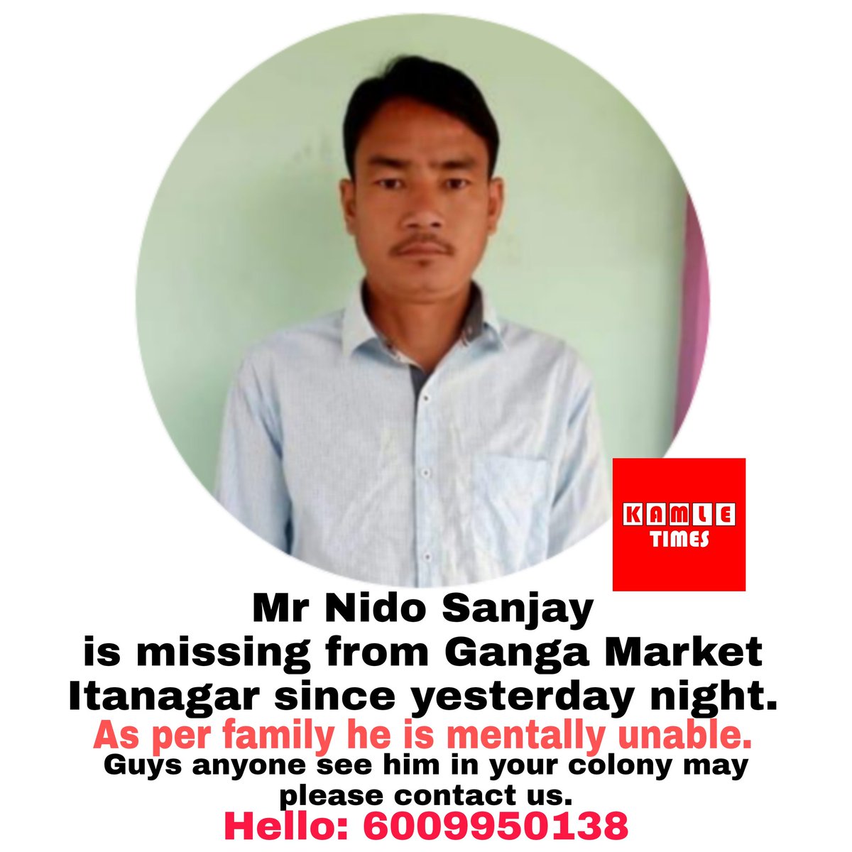 If anyone of you have seen him in your respective colony within ICR may contact us. @amarsopung @PremTaba @Jarpum @eclectictweets @mozing6 @KapuSanjay @dewan761 @ThaddeusTechi5 @PremTallong