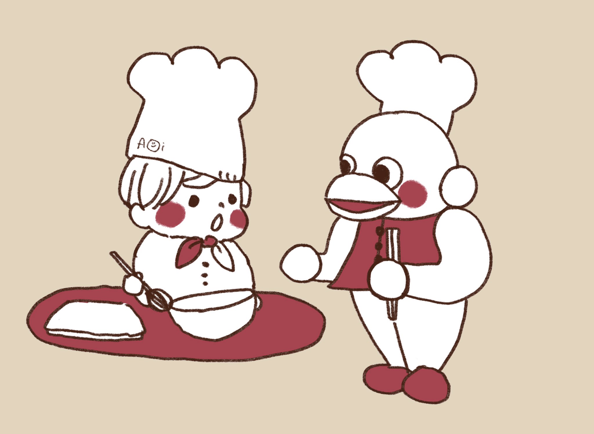 おしおあおい イラストレーター Auf Twitter かわいいコックさん 監修のお料理教室 かわいいコックさん 絵描き歌 イラスト T Co Az3l2hcr1p Twitter