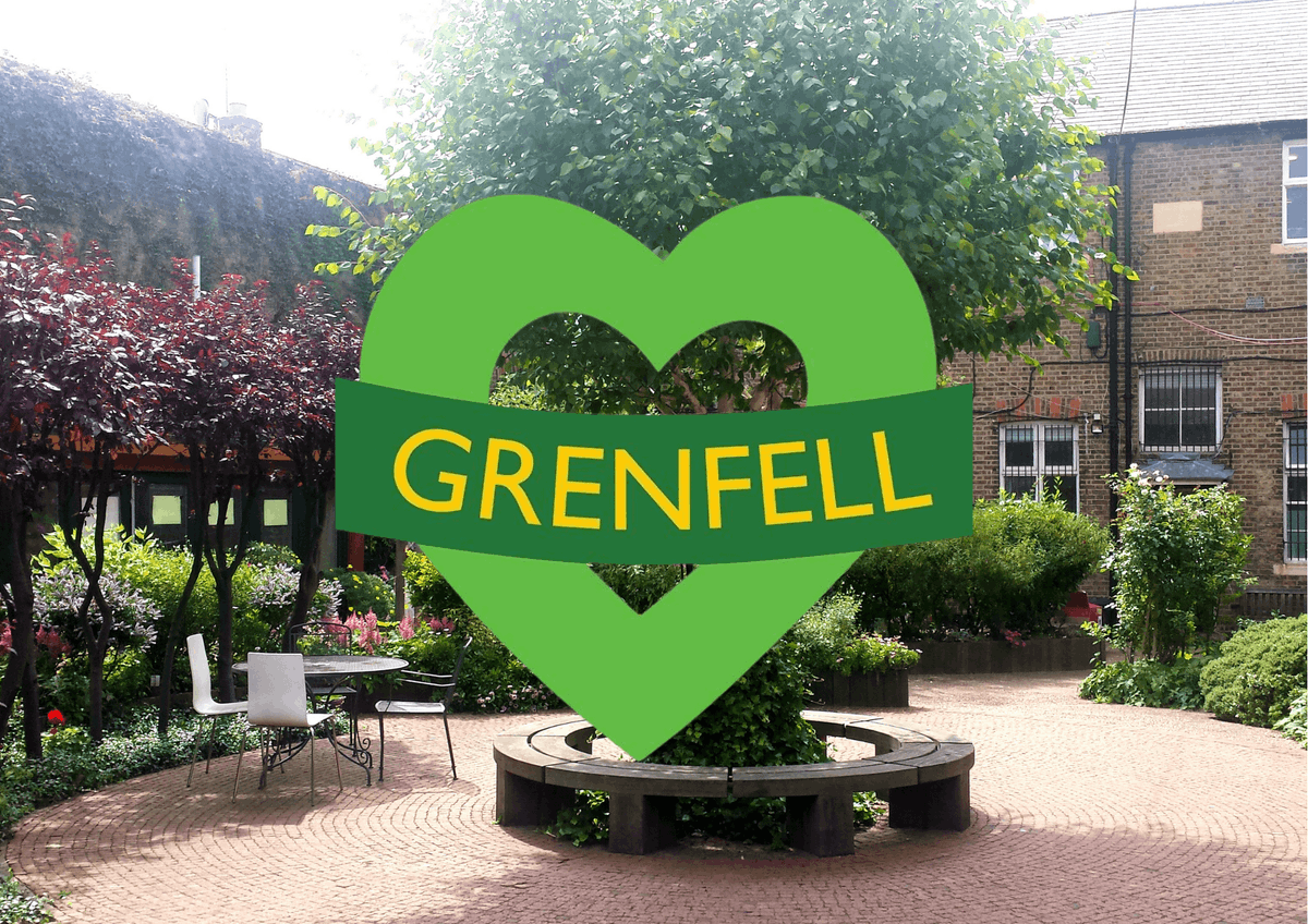 ClementJames's tweet photo. Today we remember those we lost four years on. 

The ClementJames Centre will always remain a place of care and service for this community. #GreenForGrenfell https://t.co/4Wni0CQsDv