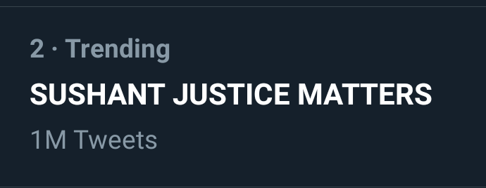 suniketroy's tweet photo. #Insaaf4SSR
SUSHANT JUSTICE MATTERS
1M 🔥 tweeting. . . https://t.co/eSKbHSEE7h