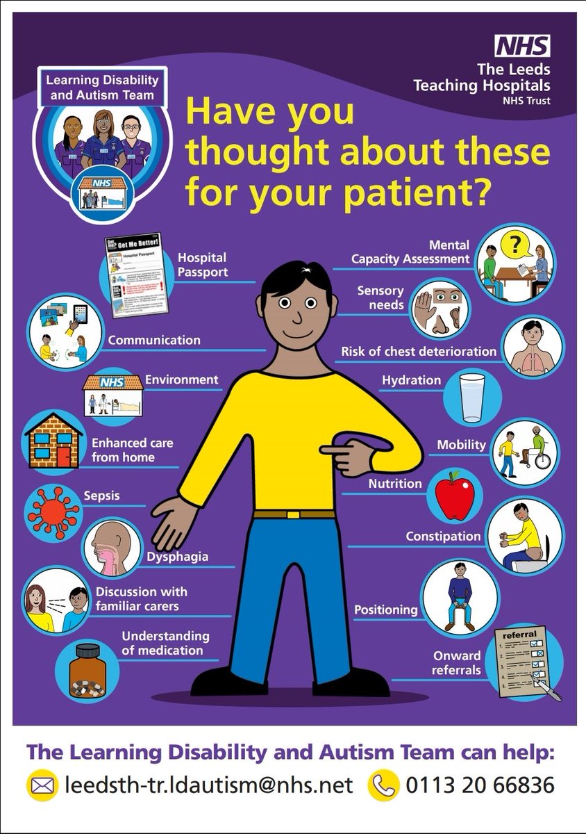 LTHT LD and Autism (@getmebetter) on Twitter photo It's Learning Disability Week!
All our wards <a href="/LeedsHospitals/">Leeds Teaching Hospitals</a> have one of these posters, to prompt staff about these key themes 😊
(if your area needs more posters, please get in touch)!
#LearningDisabilityWeek2021
#LeedsBestPlaceForLearningDisability
#BeingMe It's Learning Disability Week!
All our wards <a href="/LeedsHospitals/">Leeds Teaching Hospitals</a> have one of these posters, to prompt staff about these key themes 😊
(if your area needs more posters, please get in touch)!
#LearningDisabilityWeek2021
#LeedsBestPlaceForLearningDisability
#BeingMe