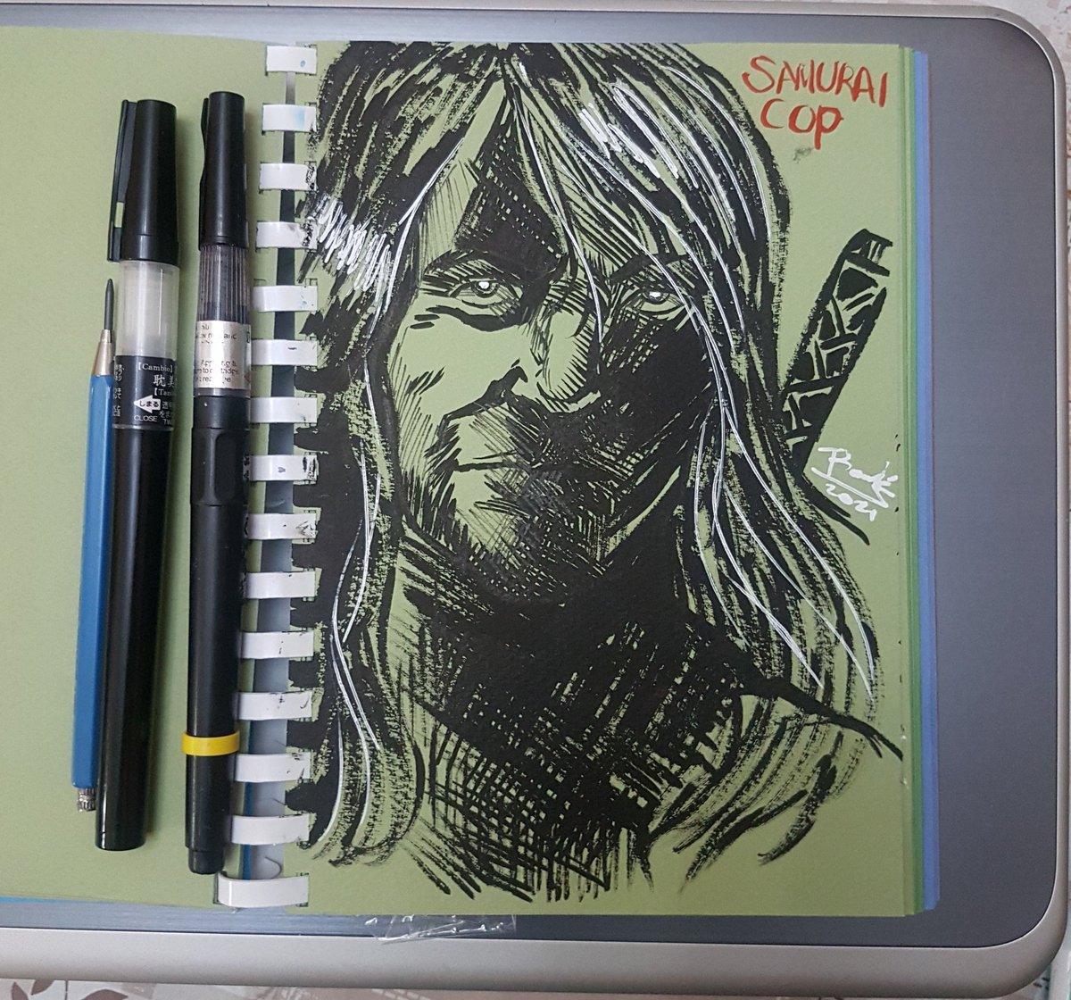 berkillustrator's tweet photo. #SamuraiCop #drawing #sketch #sketchbook #fanart #sobaditsgood #Bmovie #cultclassic #drawing #sketch #sketchbook #fanart #MattHannon #Matthe https://t.co/Vmg8QA5BFf