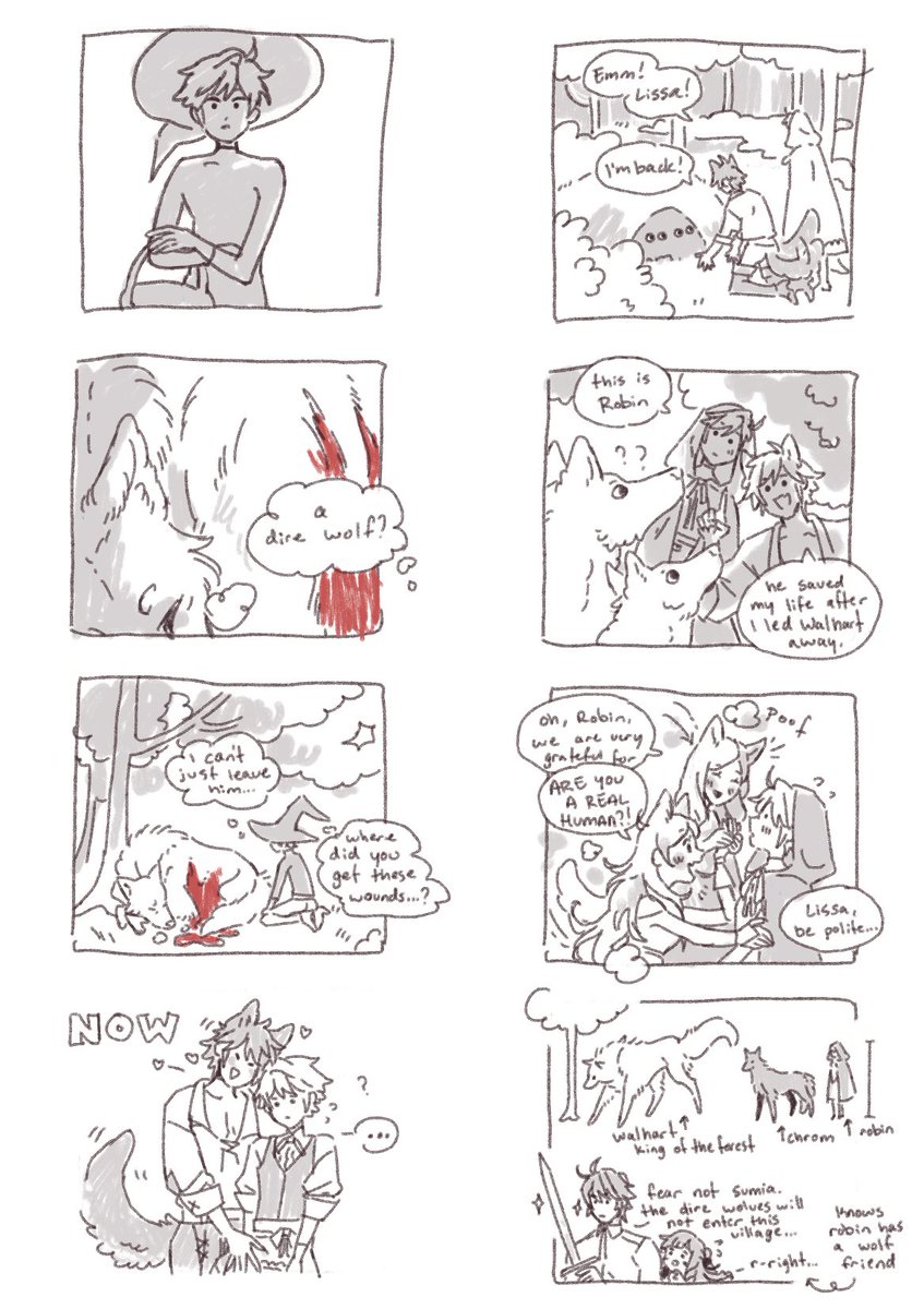 red robin hood? witch and the werewolf? :3