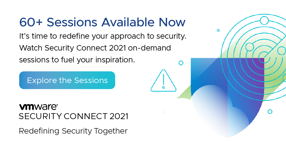 VMware_Fr's tweet photo. Vous cherchez à approfondir vos connaissances sur les produits de sécurité @VMware ?
Accédez à #SecurityConnect 2021 à la demande dès maintenant 📺 : https://t.co/qGldJF2KZm https://t.co/kiAoekjdWJ