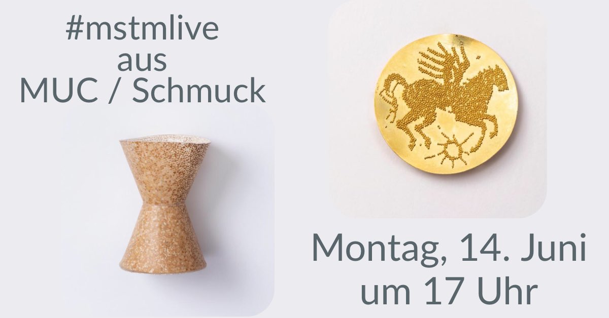 mucstadtmuseum's tweet image. #mstmlive am Montag, 14. Juni um 17 Uhr auf Instagram aus der Ausstellung “MUC/Schmuck“. Schmuck aus winzigen kleinen Goldkügelchen - wie geht das? Habt ihr schon mal etwas von der Granulation gehört? Nein? Dann schaut in unserem #Livestream vorbei!