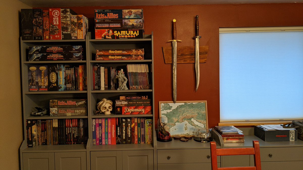 criticaleyerpg's tweet photo. Game room wall art.  #DnD #SavageWorlds https://t.co/vXSCVYc4Xf