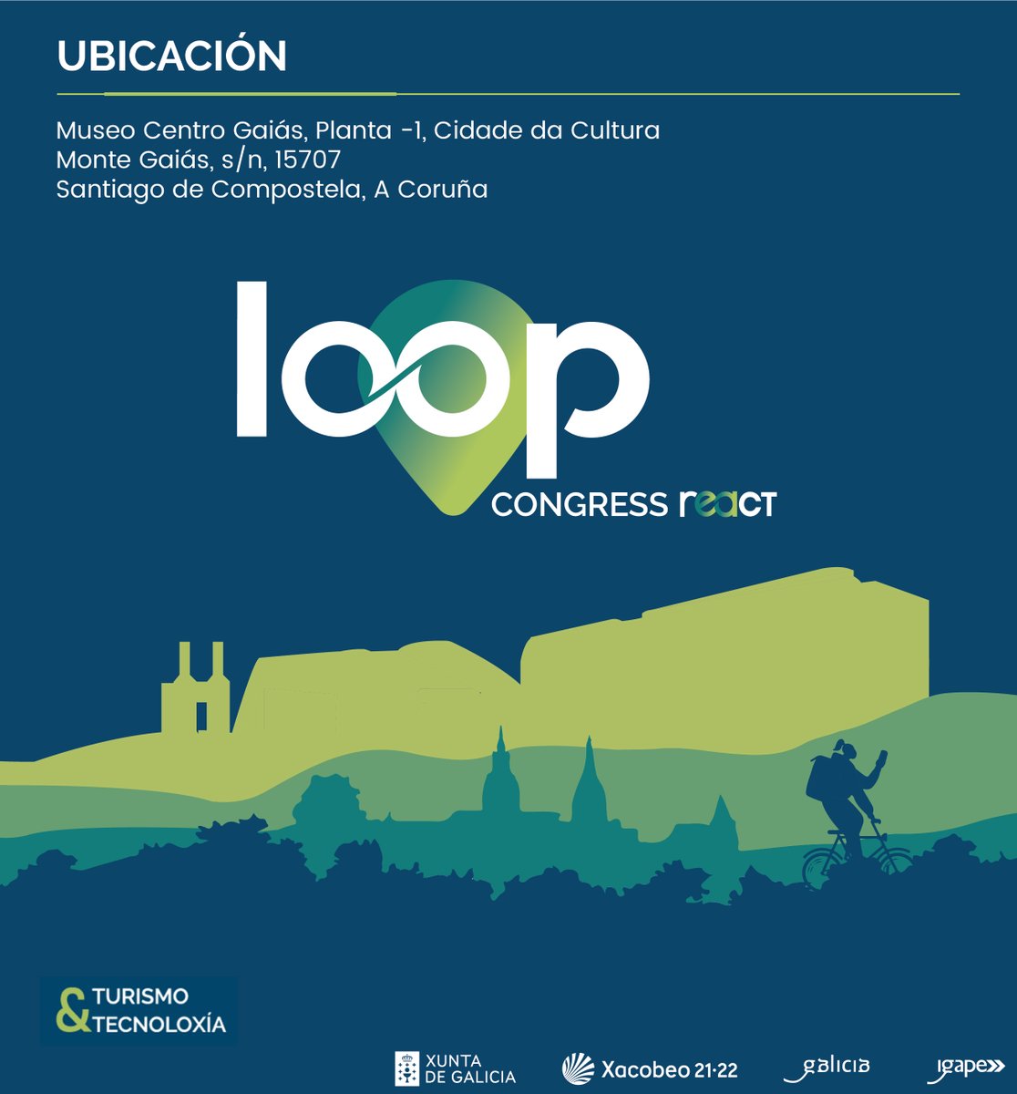 clusterticgal's tweet photo. 🏁#TODOLISTO para o #LoopCongressReAct 2021, a segunda edición da cita sectorial sobre #Turismo e #Tecnoloxía na @CidadedaCultura de #SantiagodeCompostela.
Na web do evento atoparás toda a información necesaria: https://t.co/u45s3NKrPx
Arrincamos ás 10:30 h! 🤩 https://t.co/emL4AFEgYD