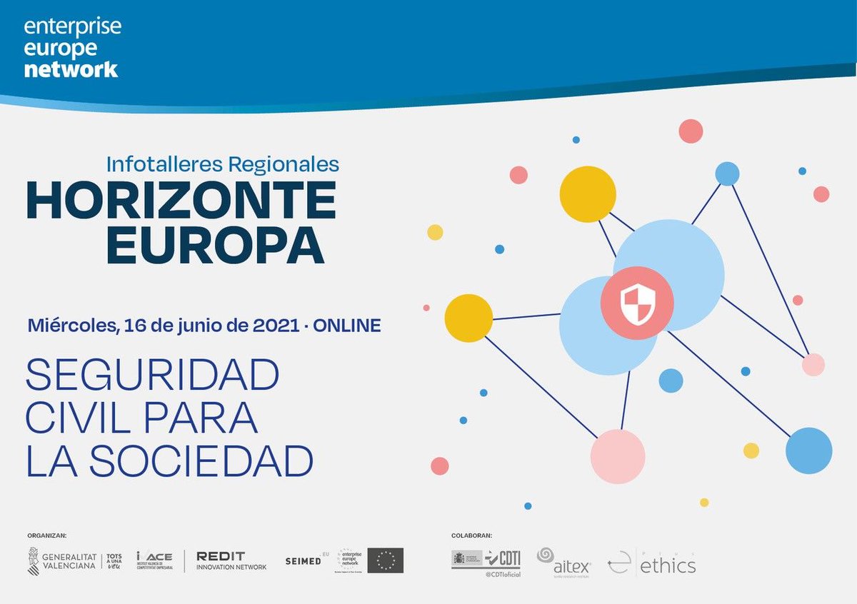 seimedcv's tweet image. 💻#INFOTALLER #HorizonteEuropa
CLÚSTER 3 “SEGURIDAD CIVIL”
✅realiza preguntas a @CDTIoficial👉 bit.ly/3g6ZA8e
✅presenta tu proyecto para captar socios. 
✅solicita revisión de propuestas. Envía FICHA.
👉 bit.ly/3ceZgD4
#EENCanHelp
@GVAivace @Redit_es