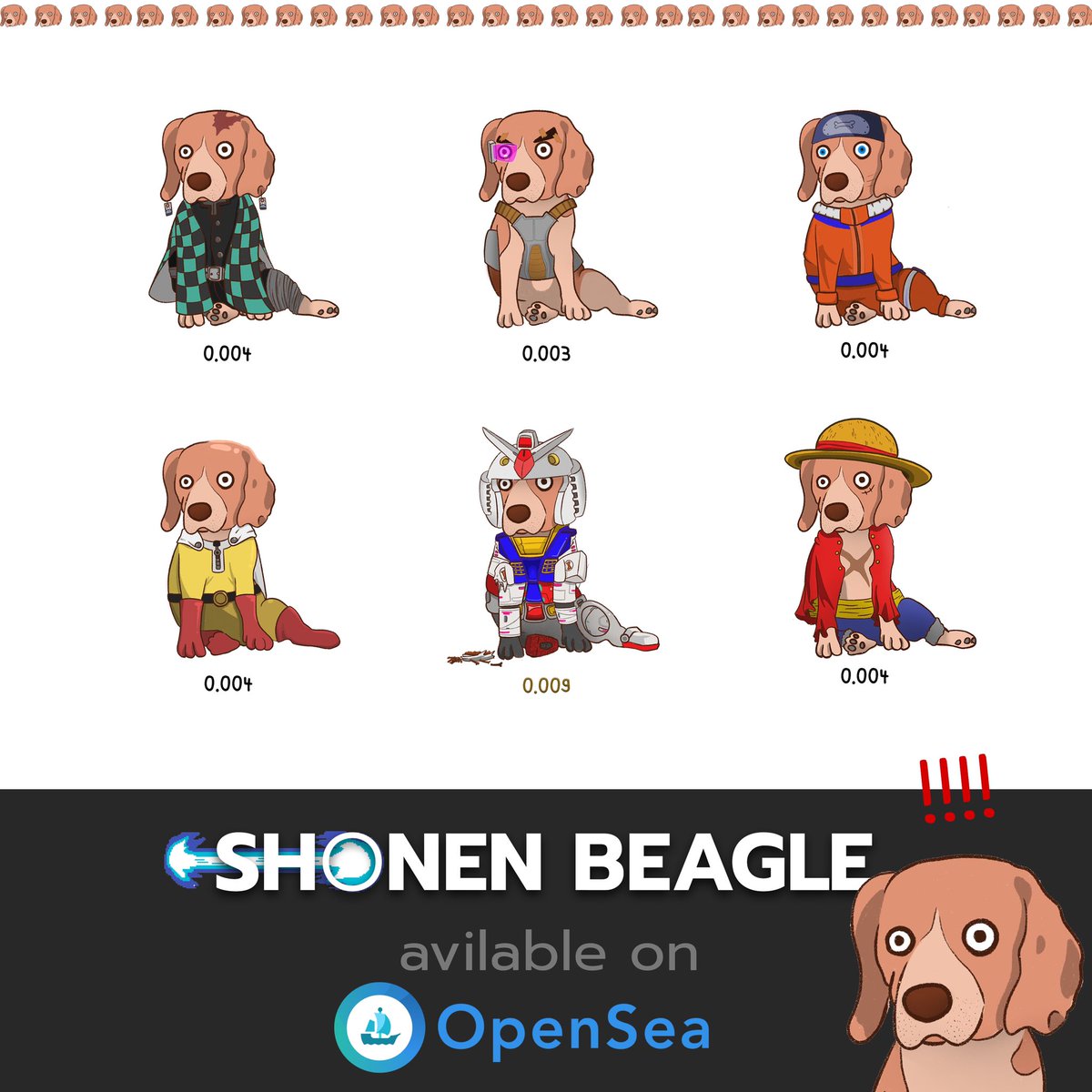 CaptainColorfu2's tweet image. Shonen Beagle is now available on OpenSea 

🔥🔥🔥🔥

opensea.io/collection/sho…

 #NFT_Whisperer #NFTSaredead #nftthailand #art #nftcollectors #NFTSaredead #NFTs #NFT #NFTCommunity #nftart #NFTartist #nftcolletor #NFTcollectibles #opensea #art #OpenSeaNFT #OpenSea