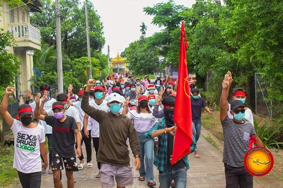 Some of today's anti-junta protests in Myanmar #WhatsHappeningInMyanmar