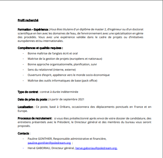 dominiquedarmen's tweet photo. Le @pole_dream  recrute un.e chargé.e de mission Innovation &amp; Europe ! Pour Septembre 2021
#innovation #europe #recrutement #CDI https://t.co/JKMvYnlJkT