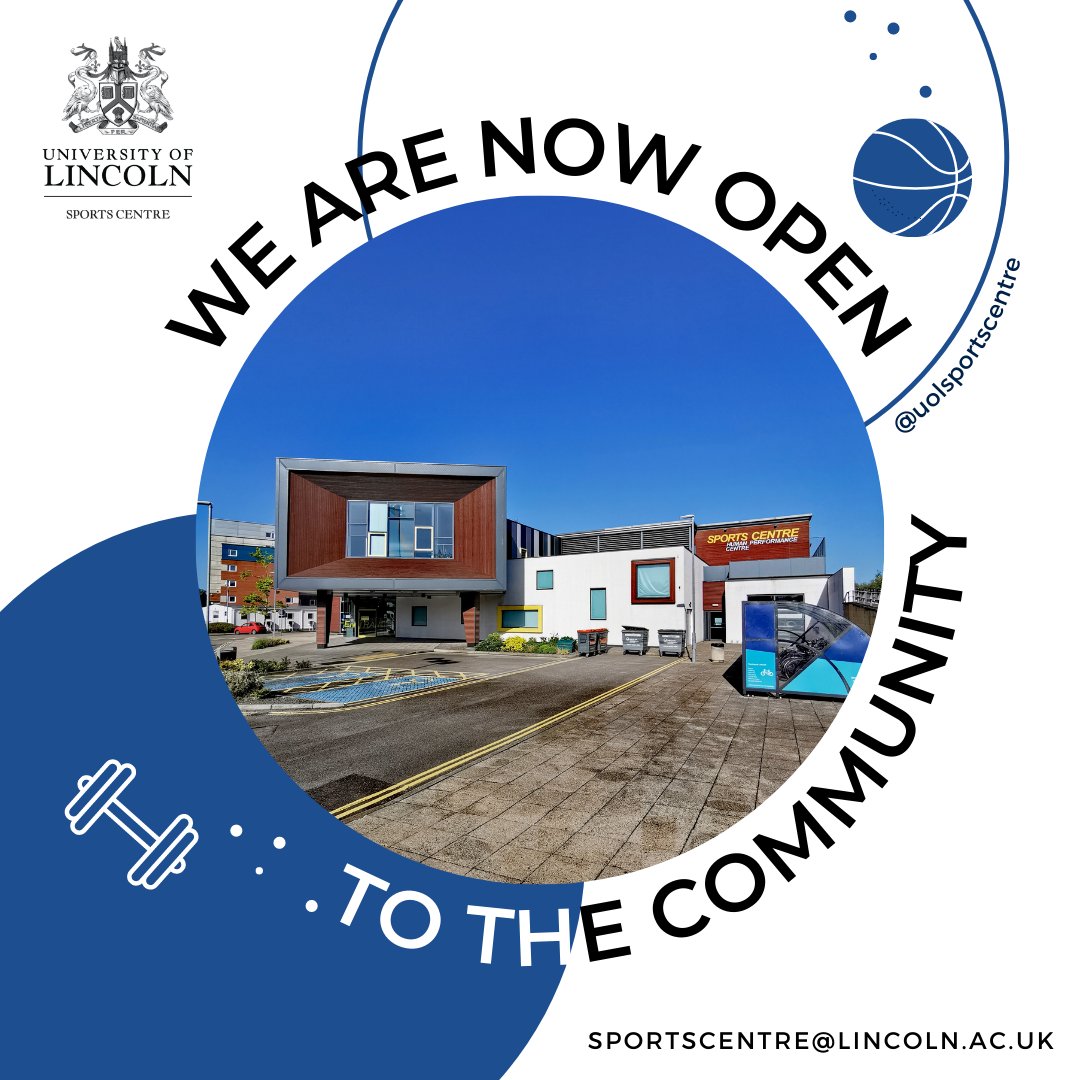 WE ARE NOW OPEN TO THE COMMUNITY! Throughout June, July & August, our facilities are open to members of the public 🌞 Our summer gym membership is ONLY £36 for 3 months! Join today - Stay Fit & Active with us this summer! 💪😀 #sportlincoln #lincolnuk #uolsportscentre