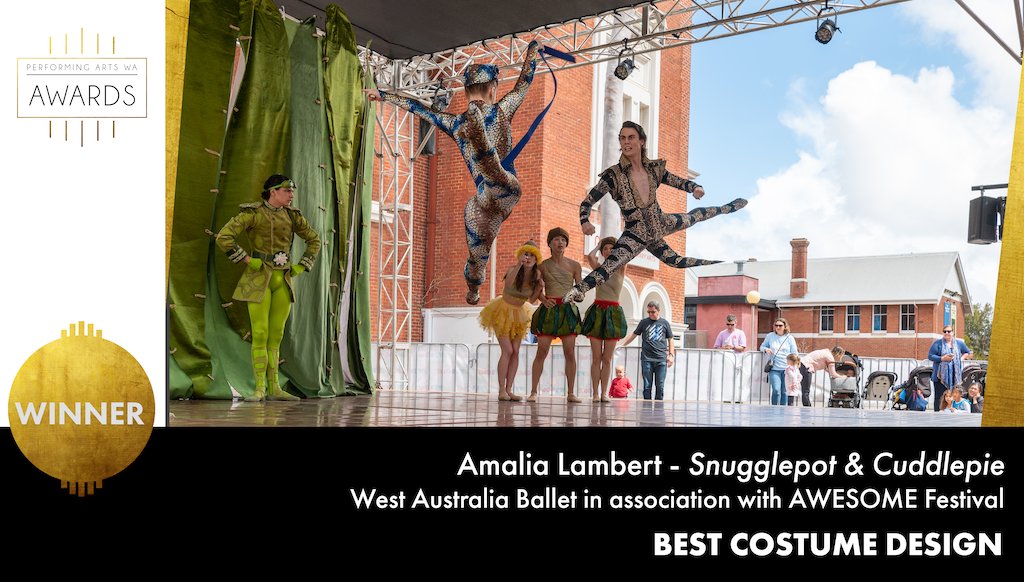 Performing Arts WA Awards (@pawaawards) on Twitter photo And the WINNER of BEST COSTUME DESIGN is…
🥇 Amalia Lambert for Snugglepot & Cuddlepie, <a href="/WABallet/">West Australian Ballet</a> in association with AWESOME Festival
#pawaawards And the WINNER of BEST COSTUME DESIGN is…
🥇 Amalia Lambert for Snugglepot & Cuddlepie, <a href="/WABallet/">West Australian Ballet</a> in association with AWESOME Festival
#pawaawards