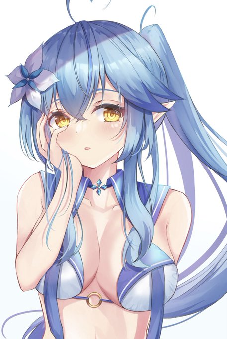 暑くなってきたので水着のラミィちゃん🥰🥰
#LamyArt 