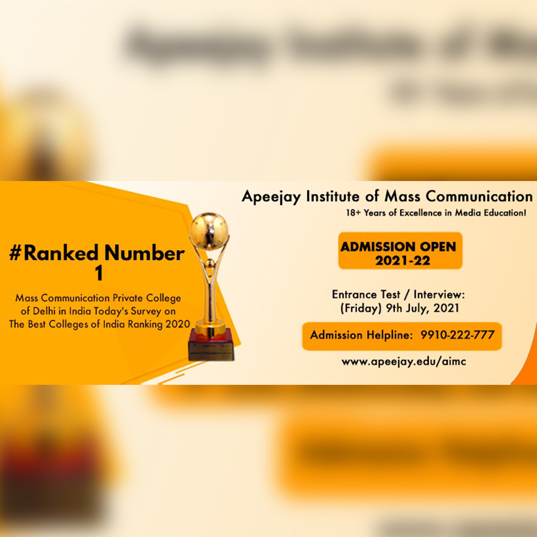 Apeejay Institute Of Mass Communication (@apeejaymasscomm) on Twitter photo 