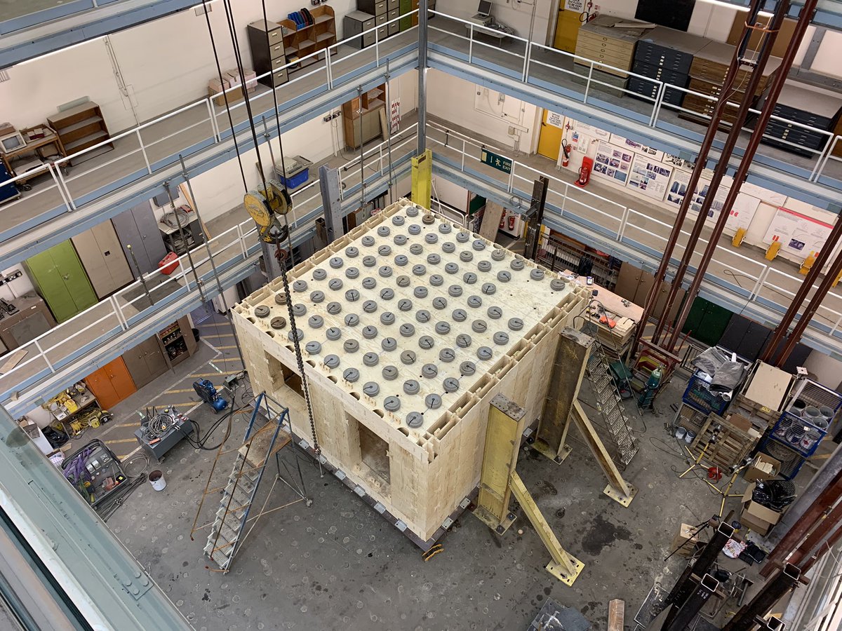 WikiHouse (@wikihouse) on Twitter photo Last day of structural testing today. The things that look like 🥌 s on the roof are, yup, 45kg weights to preload it - then it’s gonna get shoved sideways…
.. really, really hard. Last day of structural testing today. The things that look like 🥌 s on the roof are, yup, 45kg weights to preload it - then it’s gonna get shoved sideways…
.. really, really hard.