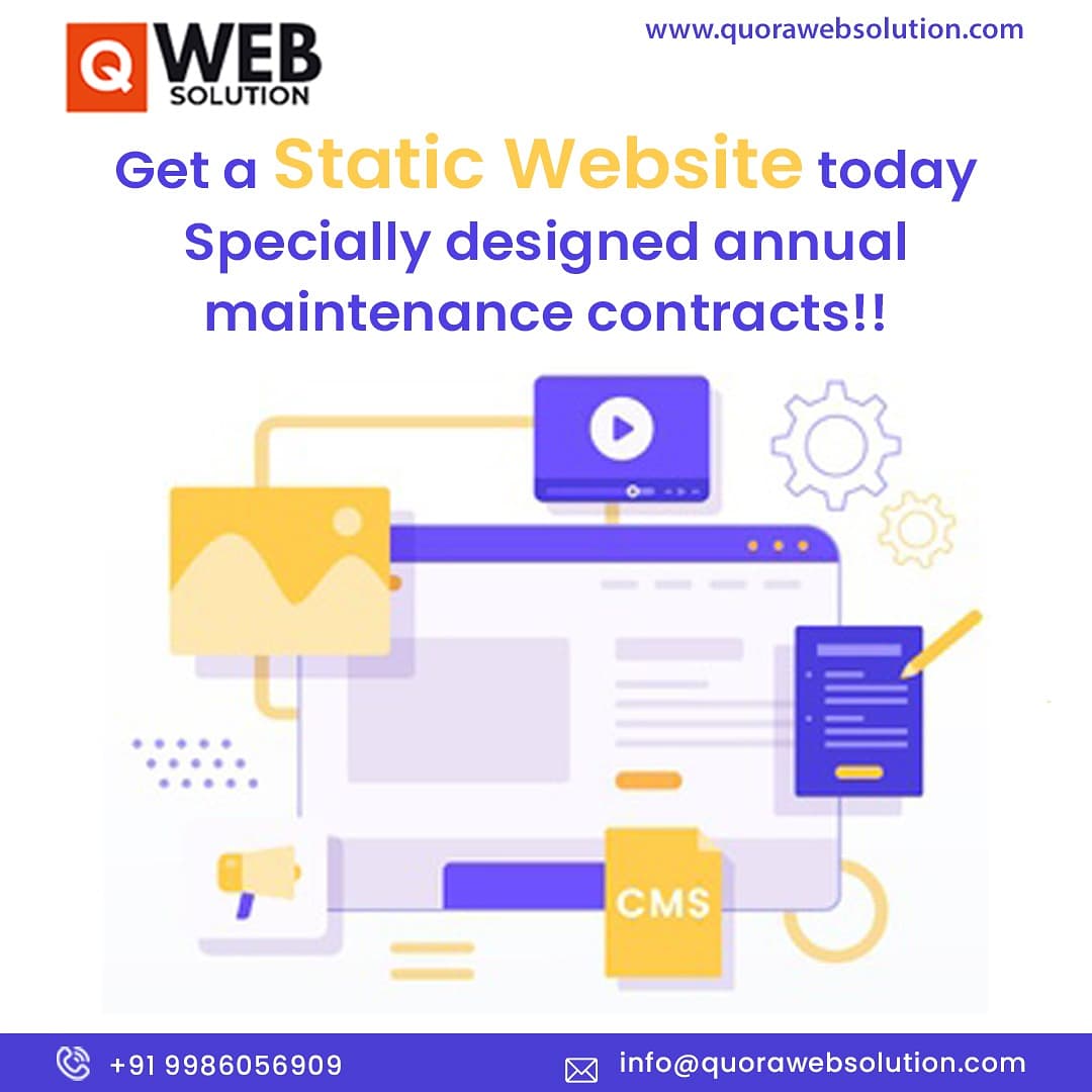 QuoraWeb's tweet image. We have the best deals for Static Websites Development Services.
Contact Us:
🌐 bit.ly/2RRRIiN
📞 +91 99860 56909
📩 info@quorawebsolution.com
#quorawebsolution #staticwebsitedevelopment #staticwebdevelopmentcompany #staticweb #webdesignservices #itcompany