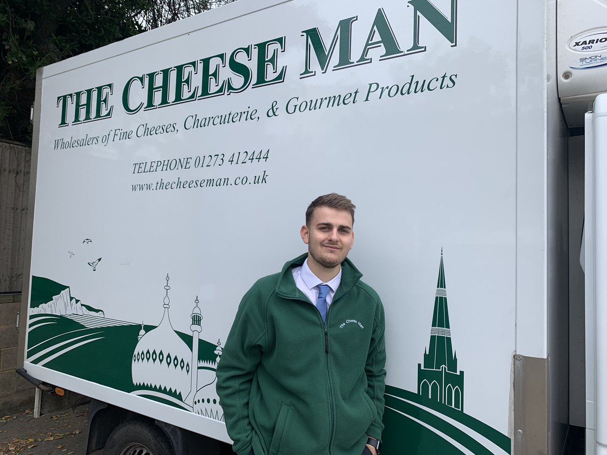 CheeseManSussex's tweet photo. Welcome Alex, our newest member to #TheCheeseMan #team He finished his #Business & #Management #degree & is now the 3rd #Generation @ #CheeseHq Son of Directors Tony and Verity, & #Grandson of #founder Fred. His role is to #support Tony, Carl & Team in all aspects of the business https://t.co/x8jsp0zjSj