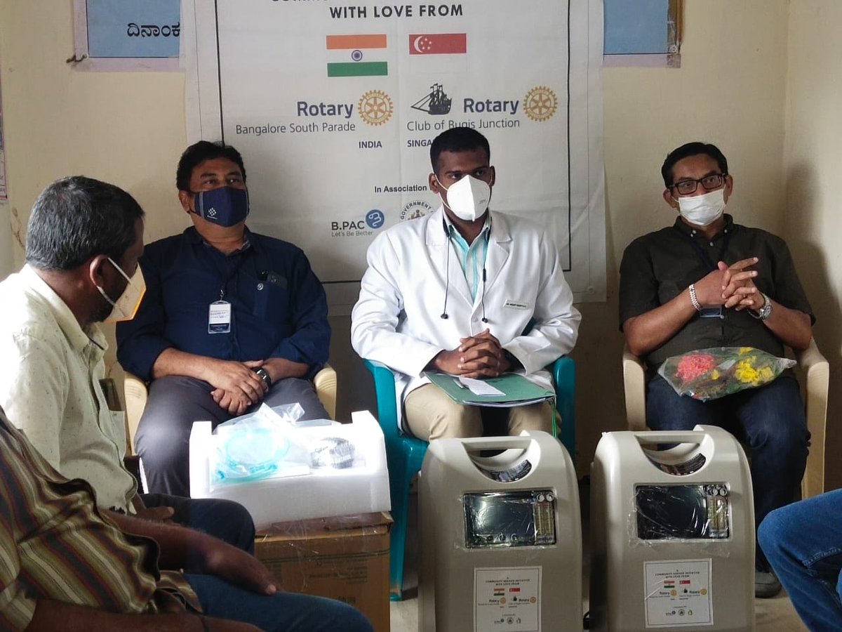 ParadeRotary's tweet image. Today (13062021) our club Rotary Bangalore South Parade (RBSP) handed Over Two Oxygen Concentrators to the Remote PHC of Balele in Coorg district. 
Service Above Self. Save Lives. Join Hands &amp;amp; Support us for the Great generous Cause

@Wollpark30 @RotaryBrisBreak @EdinaRotary