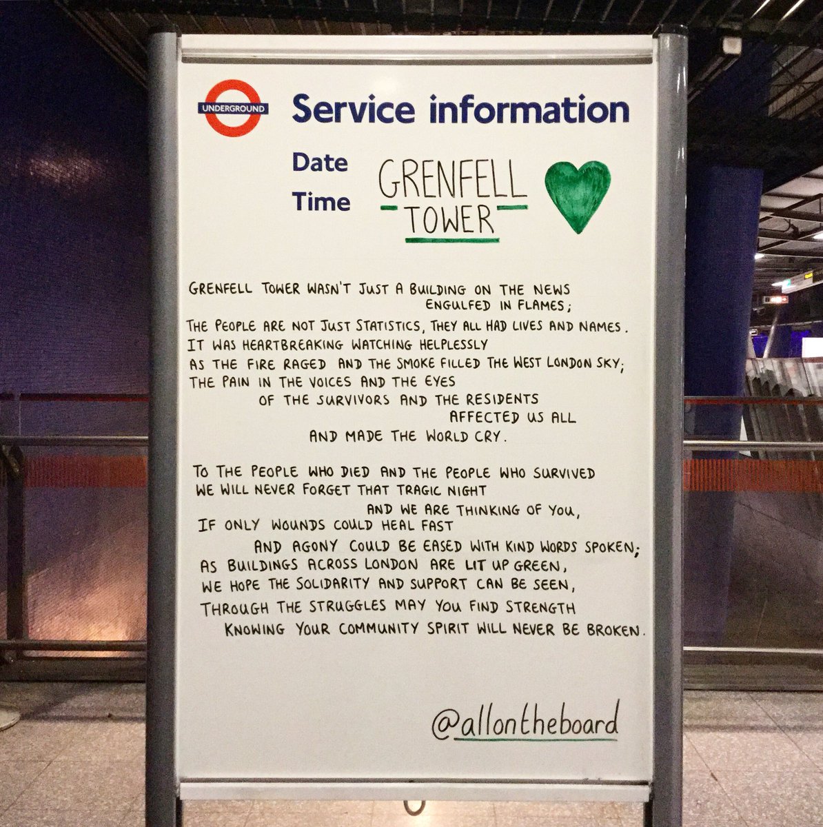 4 years on we remember. 💚

#Grenfell #GrenfellTower #UnitedForGrenfell #GoGreenForGrenfell 
#allontheboard @allontheboard