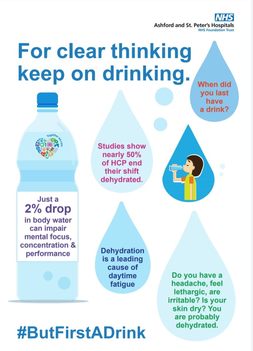 ASPHdietitian's tweet photo. It's national Nutrition and Hydration week! We will spend the week promoting and raising awareness of the importance of #Hydration. Keep you eyes peeled for exciting events happening in @ASPHFT
#butfirstadrink #NHweek21 

@AsphWellbeing  @BeTheChangeASPH @HarmsFreeCare
@NHWeek https://t.co/PlyG9EU2Qk