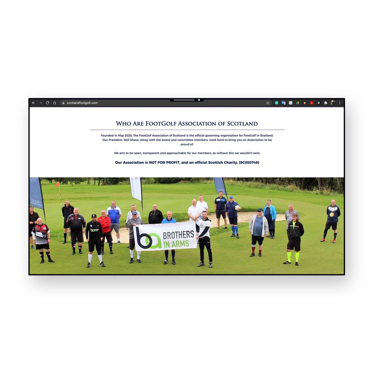 JamieSDesign's tweet image. Web design work for FootGolf Association of Scotland completed!